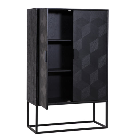 Laxon Black 2 Door Cabinet